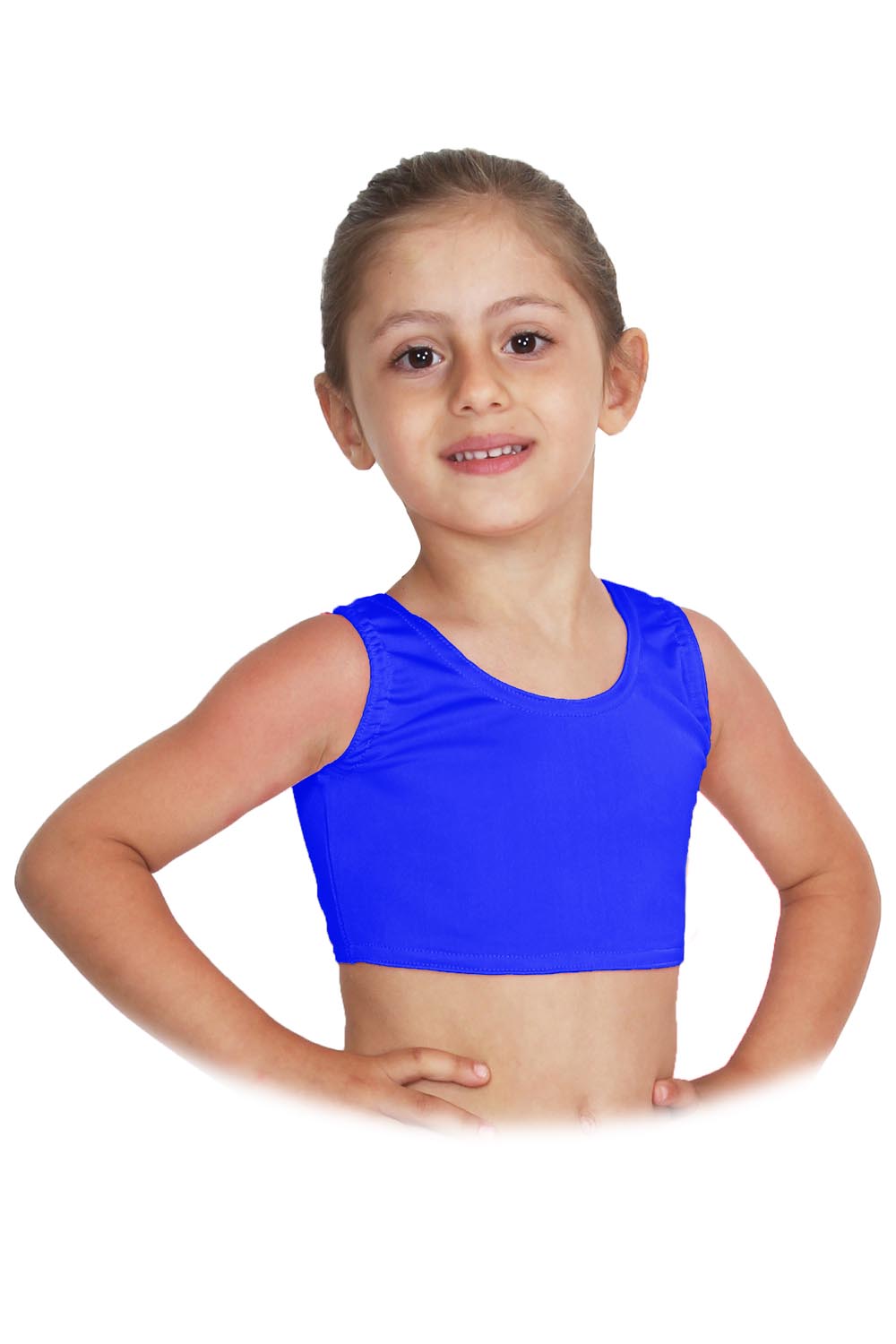 TOP DANZA LYCRA CORTO CON SPALLINE SPESSE ROYAL BABY